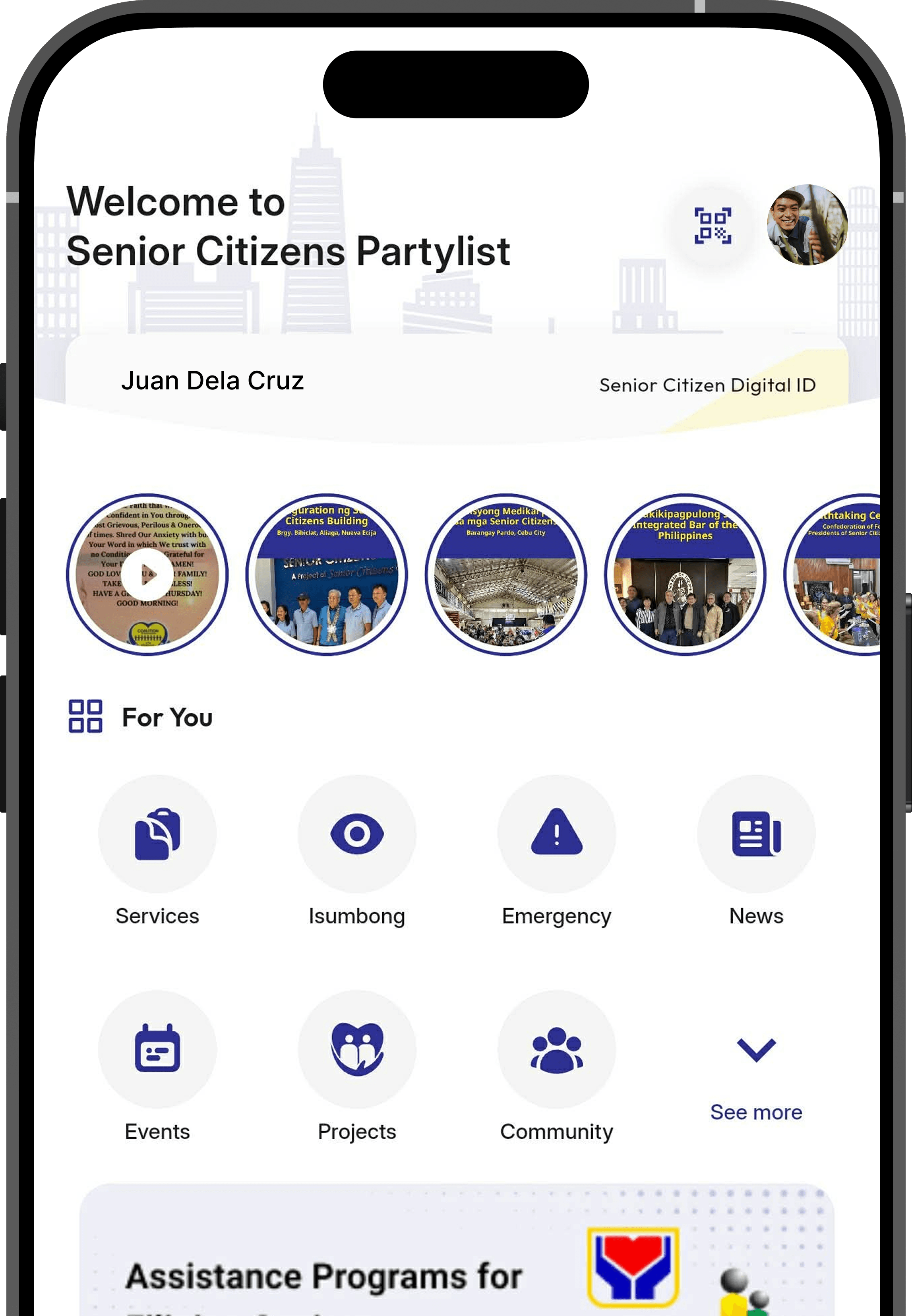 Senior Citizen Partylist App app screenshot